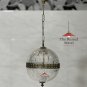 Rare Art Deco Vintage Hanging Ceiling Pendant Light Crystal Cut Glass Brass