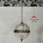 Rare Art Deco Vintage Hanging Ceiling Pendant Light Crystal Cut Glass Brass