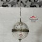 Rare Art Deco Vintage Hanging Ceiling Pendant Light Crystal Cut Glass Brass