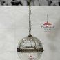 Rare Art Deco Vintage Hanging Ceiling Pendant Light Crystal Cut Glass Brass