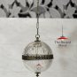 Rare Art Deco Vintage Hanging Ceiling Pendant Light Crystal Cut Glass Brass