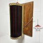 Art Deco Brass Wall Sconce with Green & Red Glass Rods - Vintage Style Set Of 4