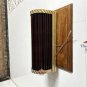 Art Deco Brass Wall Sconce with Green & Red Glass Rods - Vintage Style Set Of 4