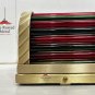 Art Deco Brass Wall Sconce with Green & Red Glass Rods - Vintage Style Set Of 4