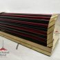 Art Deco Brass Wall Sconce with Green & Red Glass Rods - Vintage Style Set Of 4