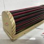 Art Deco Brass Wall Sconce with Green & Red Glass Rods - Vintage Style Set Of 4