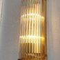 Vintage Art Deco Brass Wall Sconce Light â Skyscraper Glass Rod Fixture
