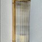 Vintage Art Deco Brass Wall Sconce Light â Skyscraper Glass Rod Fixture