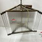 Rare Vintage Art Deco Brass Triangle Chandelier | Antique Glass Rod Pendant Lamp