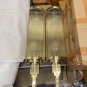 Industrial Vintage Brass Wall Sconce Lamps - Set of 2 Glass Rod Light Fixtures
