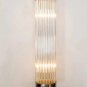 Art Deco Chrome Brass & Glass Rod Ship Light Wall Sconces - Elegant Pair Light
