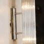 Art Deco Chrome Brass & Glass Rod Ship Light Wall Sconces - Elegant Pair Light