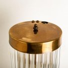 Vintage Art Deco Brass & Glass Rod Wall Sconce Light - Antique Ship Lighting Set