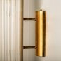 Vintage Art Deco Brass & Glass Rod Wall Sconce Light - Antique Ship Lighting Set