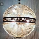 Exquisite Vintage Art Deco Brass & Cut Crystal Glass Ceiling Pendant Light Exquisite Vintage Art Deco Brass & Cut Crystal Glass Ceiling Pendant Light