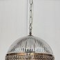 Exquisite Vintage Art Deco Brass & Cut Crystal Glass Ceiling Pendant Light