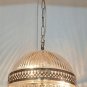 Exquisite Vintage Art Deco Brass & Cut Crystal Glass Ceiling Pendant Light