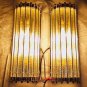 Wall Mount Solid Brass & Twisted Glass Rod Antique Marine Ship Lamp - Pair of 2