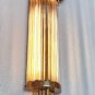 Antique Art Deco Skyscraper Brass & Glass Rod Wall Sconce Lamp Vintage Light Fix