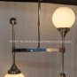 Antique Art Deco Ceiling Light Fixture â Nickel Brass Hanging Lamp Vintage 1920