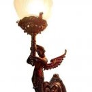 Rare Vintage Art Deco Brass Mermaid Wall Sconce Lights - Set of 2