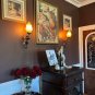 Rare Vintage Art Deco Brass Mermaid Wall Sconce Lights - Set of 2