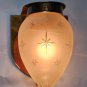 Marine Deco Brass & Star Glass Shades Wall Sconce Ship Lamps Fixture - Set of 2