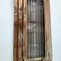 Vintage Art Deco Skyscraper Brass & Glass Rod Wall / Ceiling Sconce Light