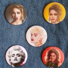 MADONNA Badge Button Set 57mm 2 1/4" Pins Pinback 80s virgin who's that girl