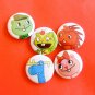 HAPPY TREE FRIENDS Badge Button Set 25mm 1" Pins Pinback Lumpy Giggles Nutty fun