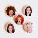SPICE GIRLS Badge Button Set 25mm 1" Pins Pinback World Girl Power Baby Posh 90s