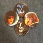 KISS ALIVE 2 1977 Badge Button Set 57mm 2 1/4" Pin Pinback Gene Paul Ace Peter