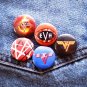 VAN HALEN Badge Button Set 25mm 1" Pins Pinback 1980s Eddie David Lee Roth rock