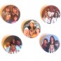 ABBA Badge Button Set 57mm 2 1/4" Pins Pinback Benny Bjorn Agnetha Frida 70s vtg