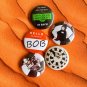 BEETLEJUICE 2024 Badge Button Set 25mm 1" Pins Pinback Halloween Sandworm Bob