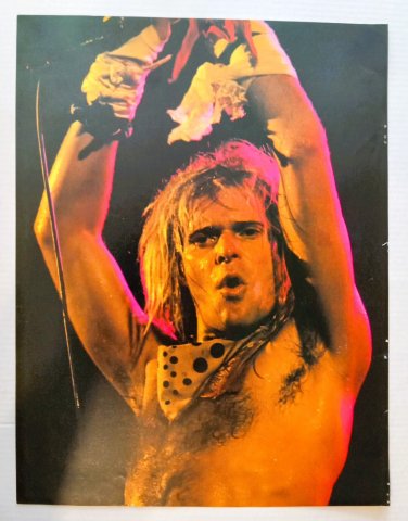 DAVID LEE ROTH BOWIE magazine pin-up pull-out poster 1 page 1980s rock Van Halen