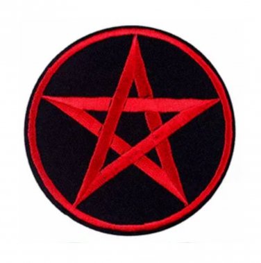 STAR PENTAGRAM Embroidered Patch Iron on Sew Badge Witchcraft Motley Pentacle