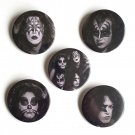 KISS 1974 Black & white Badge Button Set 57mm 2 1/4" Pins Pinback Ace Gene Paul