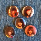 JON BON JOVI Badge Button Set 25mm 1" Pins Pinback 80s rock hair metal retro vtg