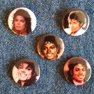 MICHAEL JACKSON Badge Button Set 25mm 1" Pins Pinback 80s MJ Thriller Dangerous