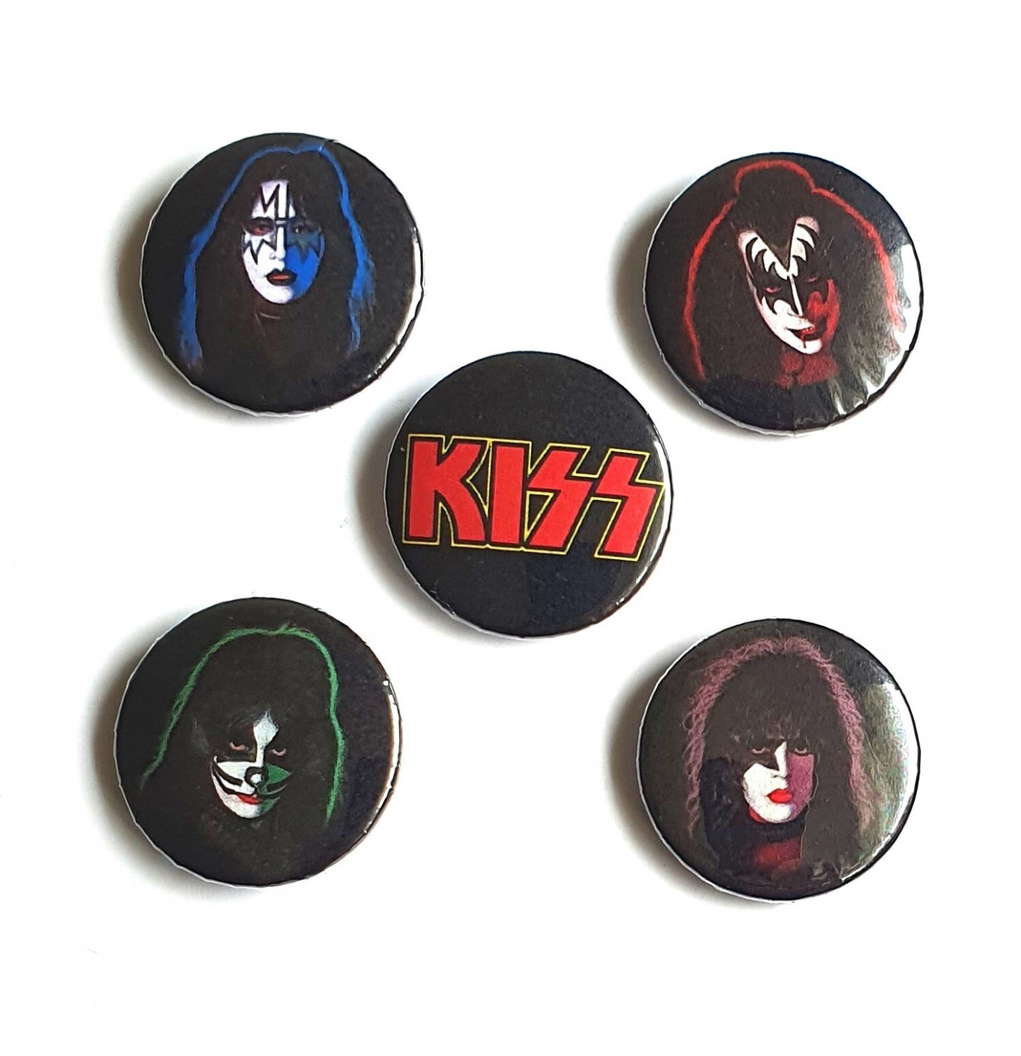 KISS Solo Albums Badge Button Set 25mm 1