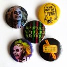 BEETLEJUICE Movie Badge Button Set 25mm 1" Pins Pinback Halloween Betelgeuse 80s