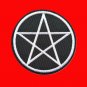 STAR PENTAGRAM Embroidered Patch Iron on Sew Badge Wiccan Witchcraft Motley Crue
