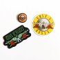 GUNS N' ROSES Embroidered Patch Iron on 25mm 1" Badge pin sticker decal bundle