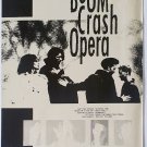 BOOM CRASH OPERA Countdown magazine advert pin-up pull-out poster 1 page vintage
