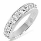 Stunning Round Cut Crystal Engagement Ring Size 6.5