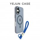 Navy iPhone Case with Rope Lanyard Strap – Crossbody/Wrist – Ships from China