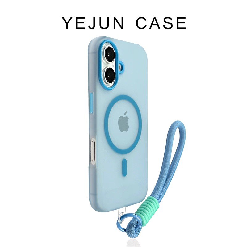 Light Blue iPhone Case with Blue Rope Lanyard &acirc;�� Crossbody &acirc;�� Ships from China