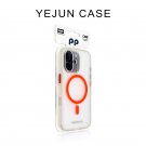 Glow Orange Magnetic iPhone 16/16 Pro Max Matte Geometric Stripe Case Drop-Pro – Ships from China