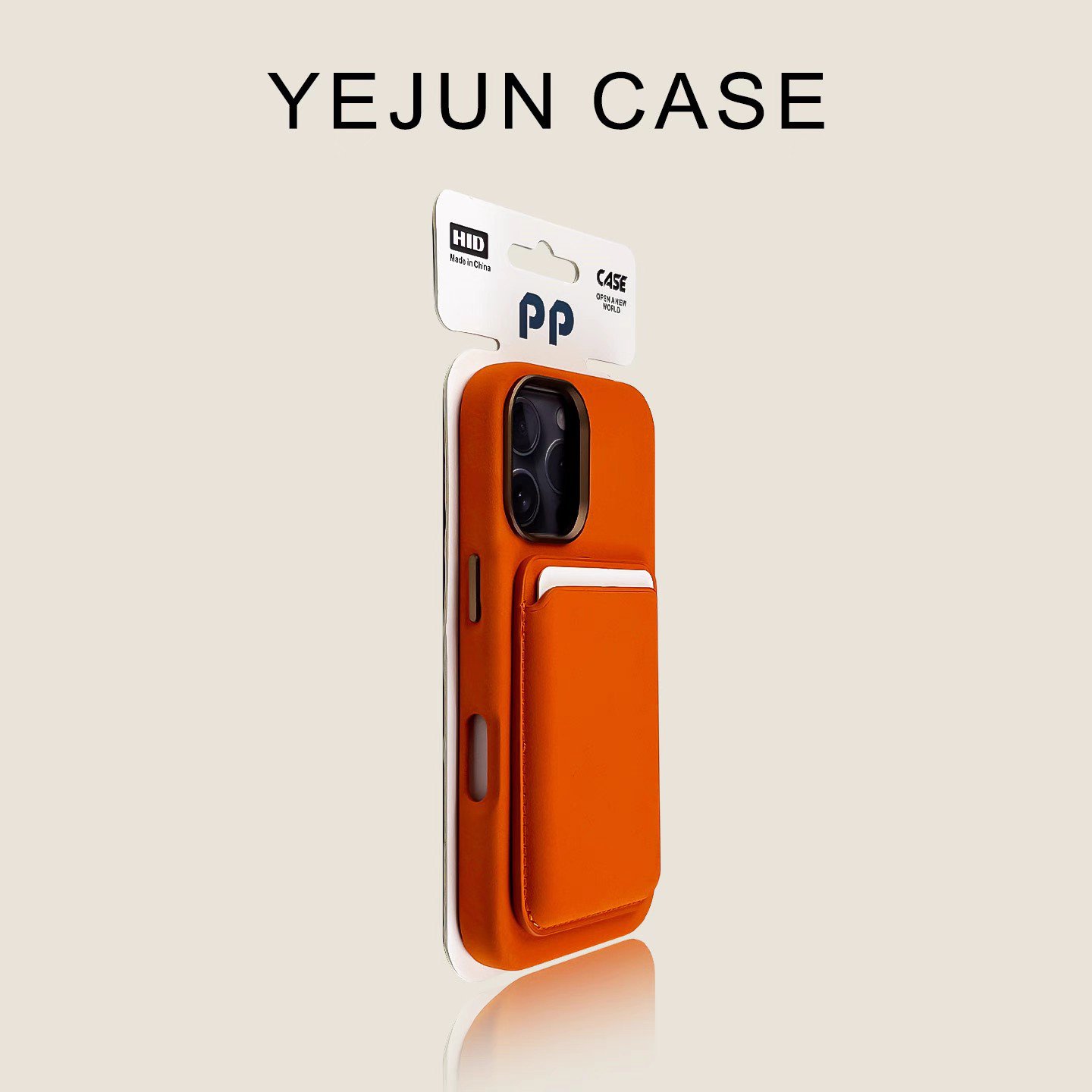 Danxia Orange Elephant Skin iPhone 16/16 Pro Max Magnetic Case with Card Pack &acirc;�� Ships from China